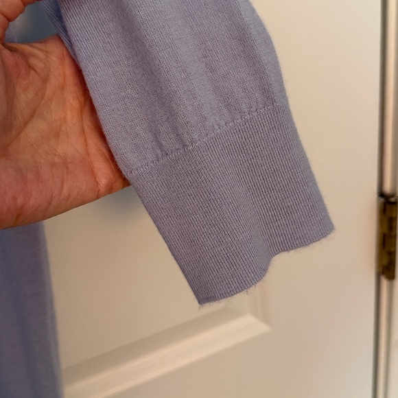 ANN MASHBURN light blue cashmere Polo Sweater - Picture 4 of 4